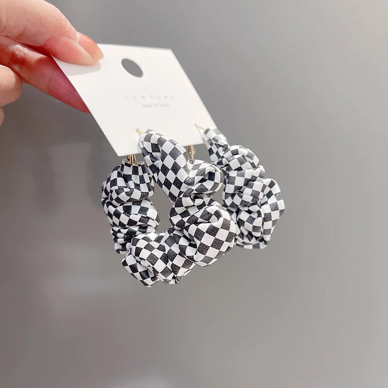 

Корейские шахматные серьги-подвески для женщин и девушек, модная Роскошная бижутерия, подарки