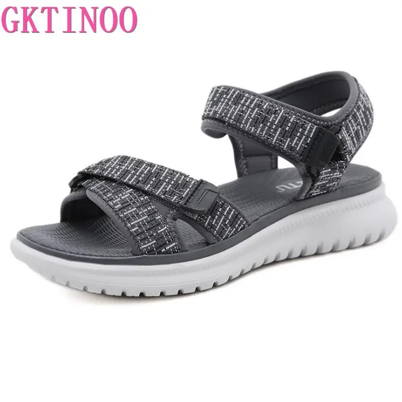 

GKTINOO women's sports sandals light platform shoes 2021 summer flat casual shoes female slippers sandalia feminina