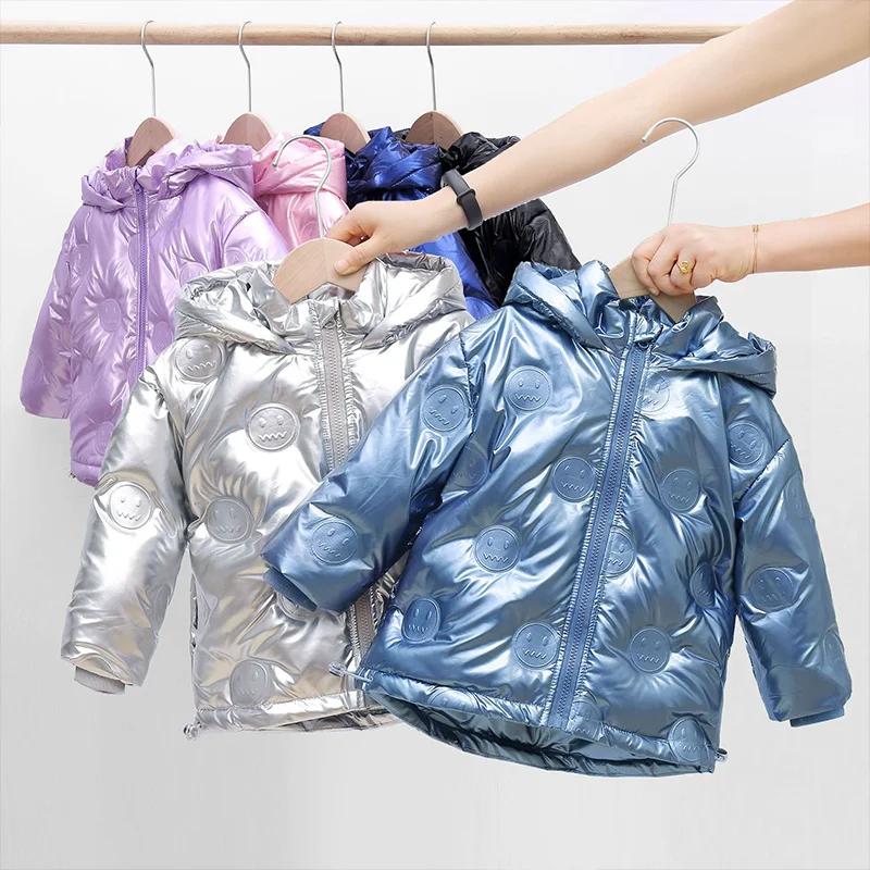 

2021 г. Новая зимняя детская одежда космический пуховик утепленное короткое пальто для маленьких мальчиков и девочек Зимний пуховик для дете...