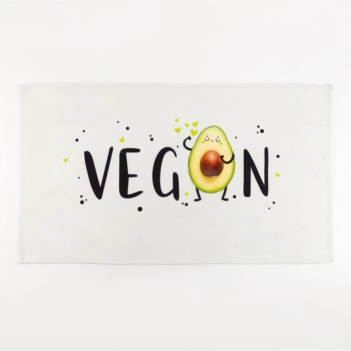 Полотенце Этель &quotVegan" 40х73 см 100% хл саржа 190 гр/м2 5482307 | Дом и сад