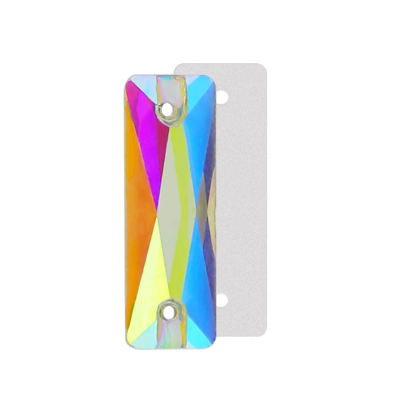 Кристалл QL AB Хрустальная полоса пришивная стеклянная с плоской задней стороной