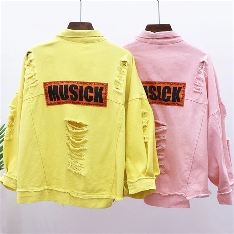 Весенняя Новинка 2020 и осенняя женская джинсовая куртка асимметричная с