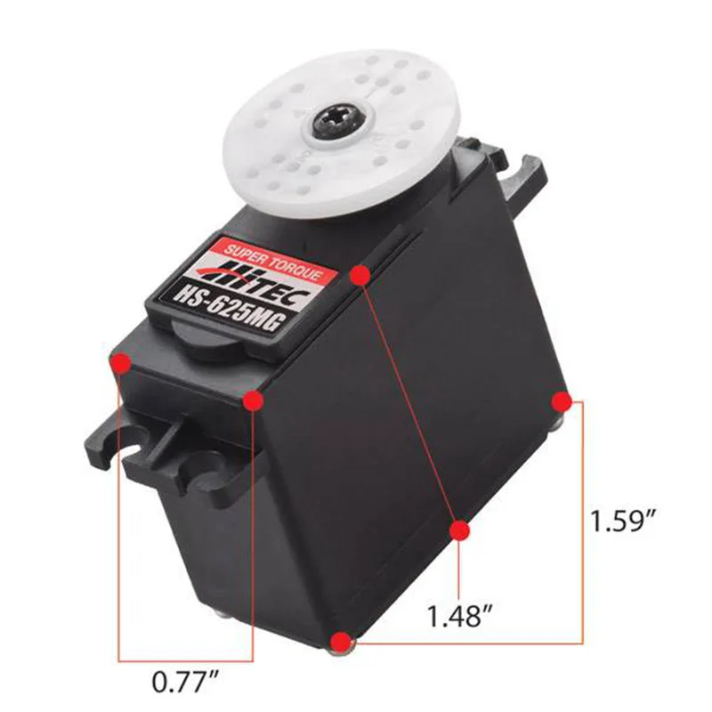 Оригинальный Новый Hitec HS 625MG металлическая Шестерня Двойной BB сервопривод