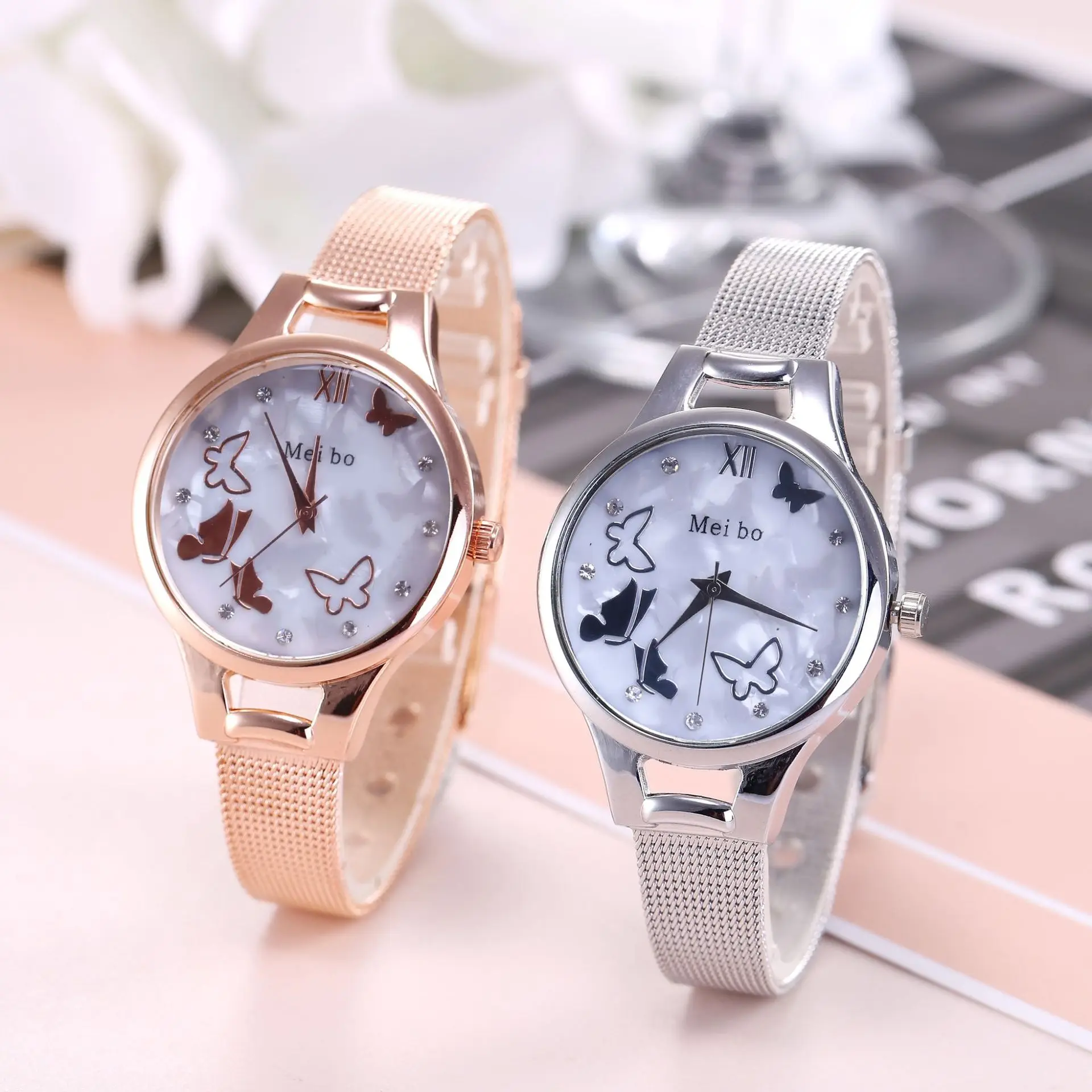 

Ladies Fashion Watch Simple Female Dress Watch Butterfly Luxury Women Watches Classical Design Ladies Quartz Wristwatch Clock