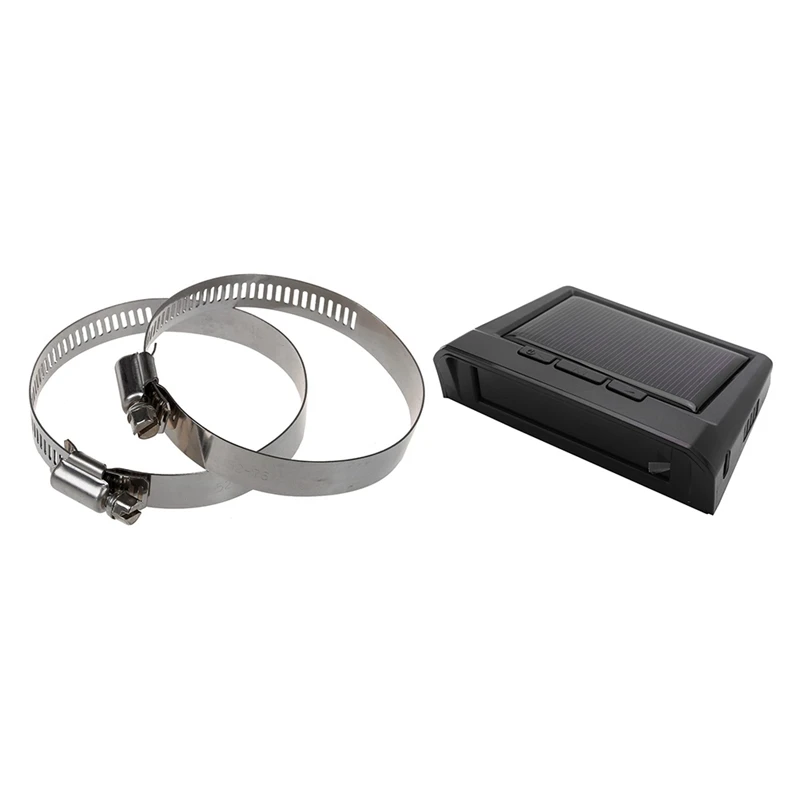 

2 Pcs 52Mm To 76Mm Diameter Hose Clamp Ring & 1 Set Car TPMS Wireless Tire Pressure Monitor Alarm System