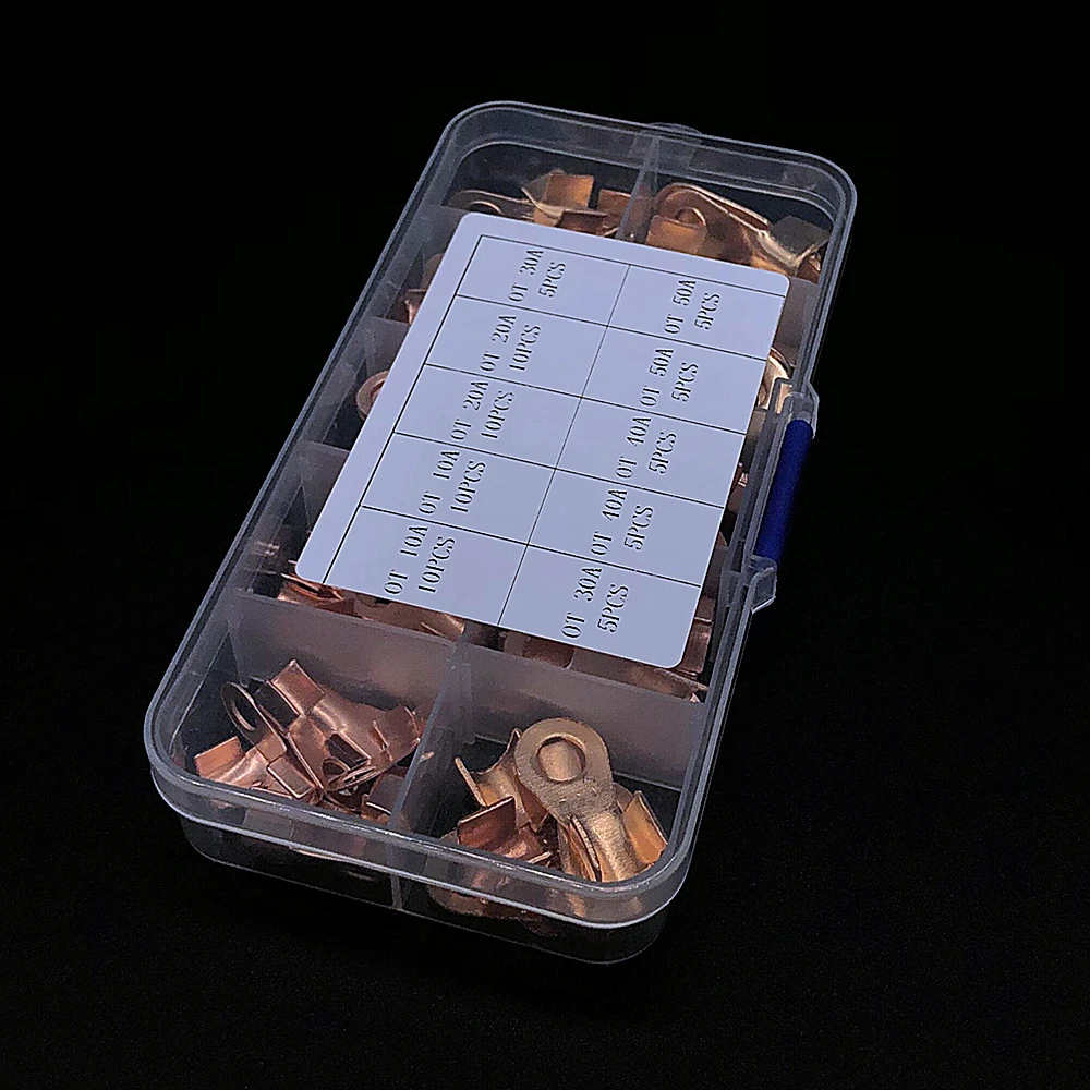 70 шт./компл. золотые клеммы кольцевого типа латунные неизолированные обжимные