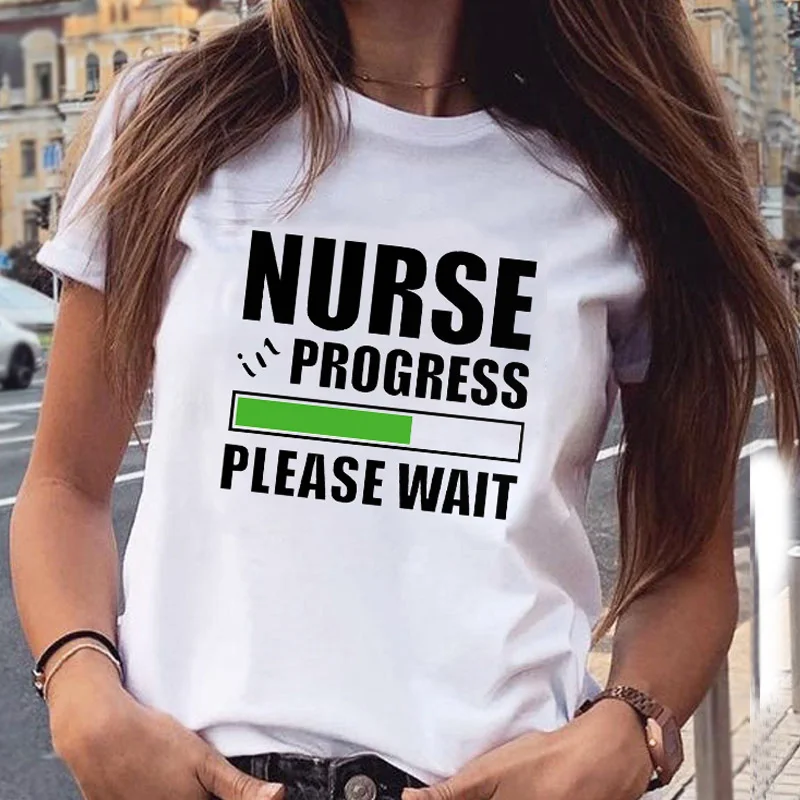 

Women Tshirt Summer Clothing Nurse Cute Short Sleeve harajuku tee Tops Ladies Tshirt Casual Short sleeve Graphic Female T-shirt