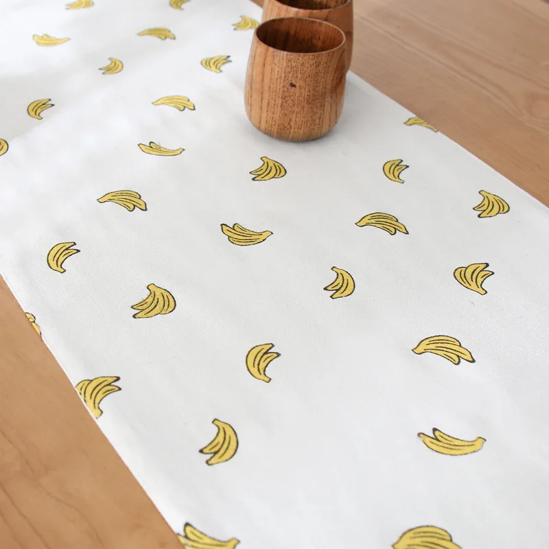 Простая и милая желтая скатерть с принтом банана модная однотонная