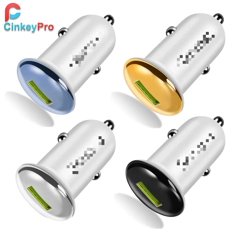 Автомобильное зарядное устройство CinkeyPro QC3.0 для iPhone Samsung быстрое USB автомобильное