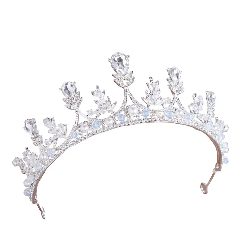 

New Tiara Bridal Necklace Earrings set dubai jewlery sets Bridal Accessories women Wedding Accessories