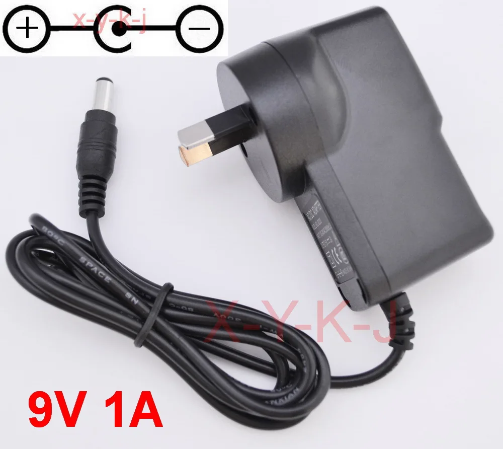 AU plug 1 шт. AC/DC 9 В 1A импульсный источник питания Gitarre Effektpedal Netzteil адаптер обратная полярность отрицательный внутри ЕС, США, Австралии, Великобритании Разъем - Цвет: AU plug