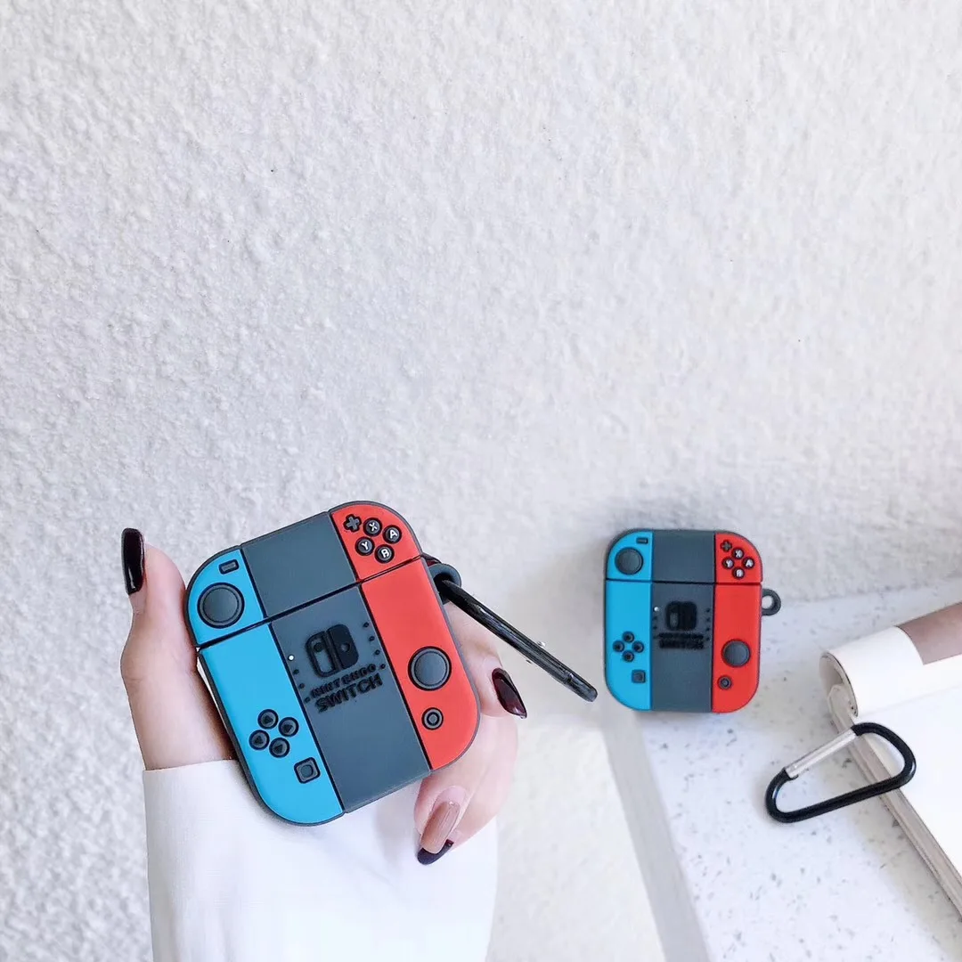 Чехол для AirPods для мальчиков, мягкий чехол для игровых наушников, чехол для Airpods 2, чехол для наушников для Apple Air Pods, чехол для наушников, карабин