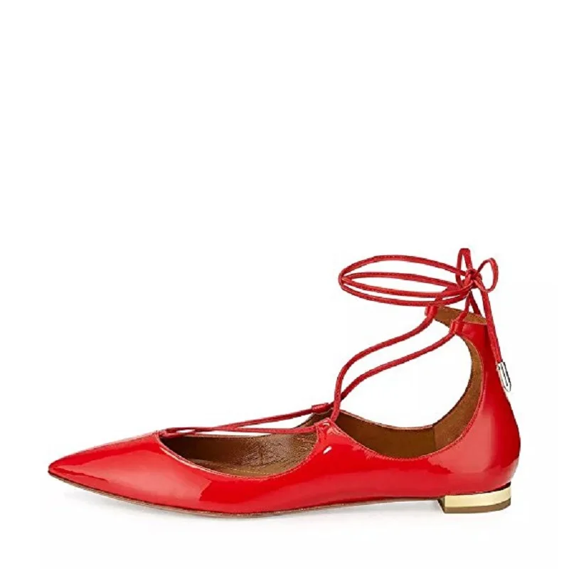 Женские туфли на плоской подошве с острым носком размеры 4 15|Обувь без каблука| |