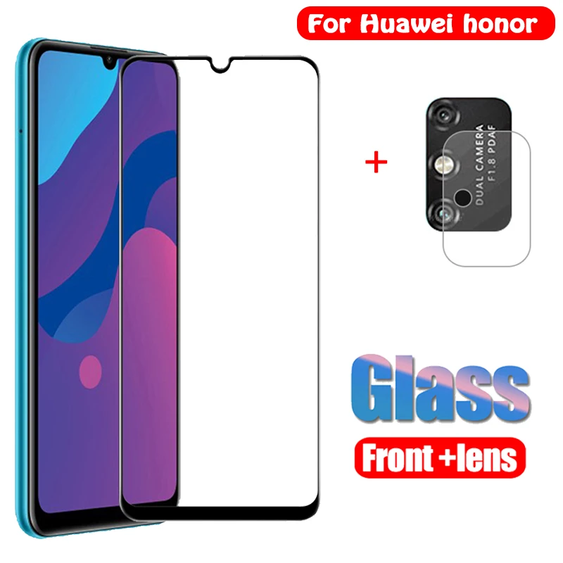 Закаленное стекло для камеры 2 в 1 Huawei honor 9A 9C защитная пленка экрана полное
