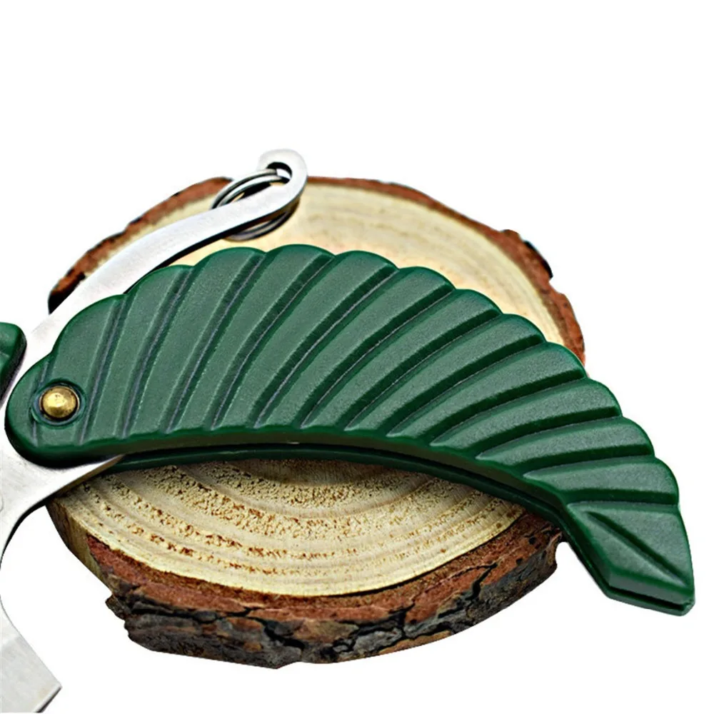 Многофункциональный складной нож из нержавеющей стали в форме листа фруктовый