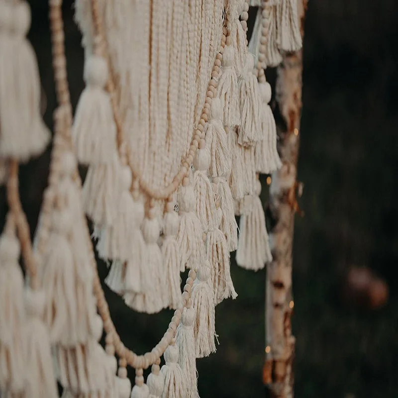 Новый скандинавский искусственный настенный богемный макраме с кисточками