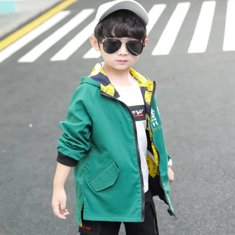 Коллекция 2019 года осенне зимняя куртка для мальчиков ветровка пальто Детская