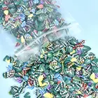 1 сумка фрукты глины смолы наполнения лист с цветочным узором Красочные смешанные наполнитель набор сделай сам для эпоксидной смолы для ногтевого дизайна