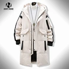 2022 зимняя длинная Мужская куртка, Толстая Теплая Повседневная куртка, модная одежда, брендовая качественная парка на белом утином пуху, мужская одежда