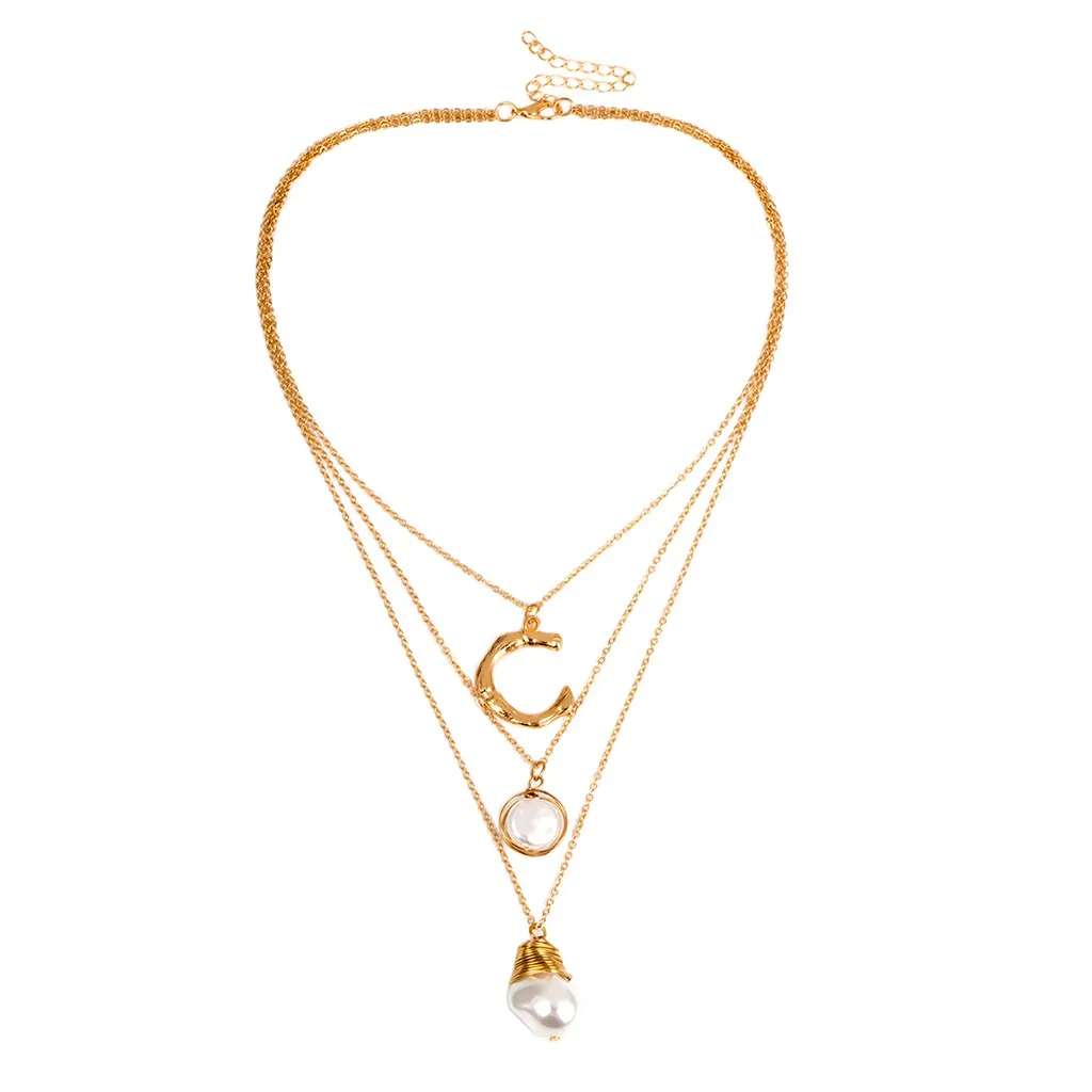 Индивидуальное Смешанное ожерелье многослойное профилированное жемчужное