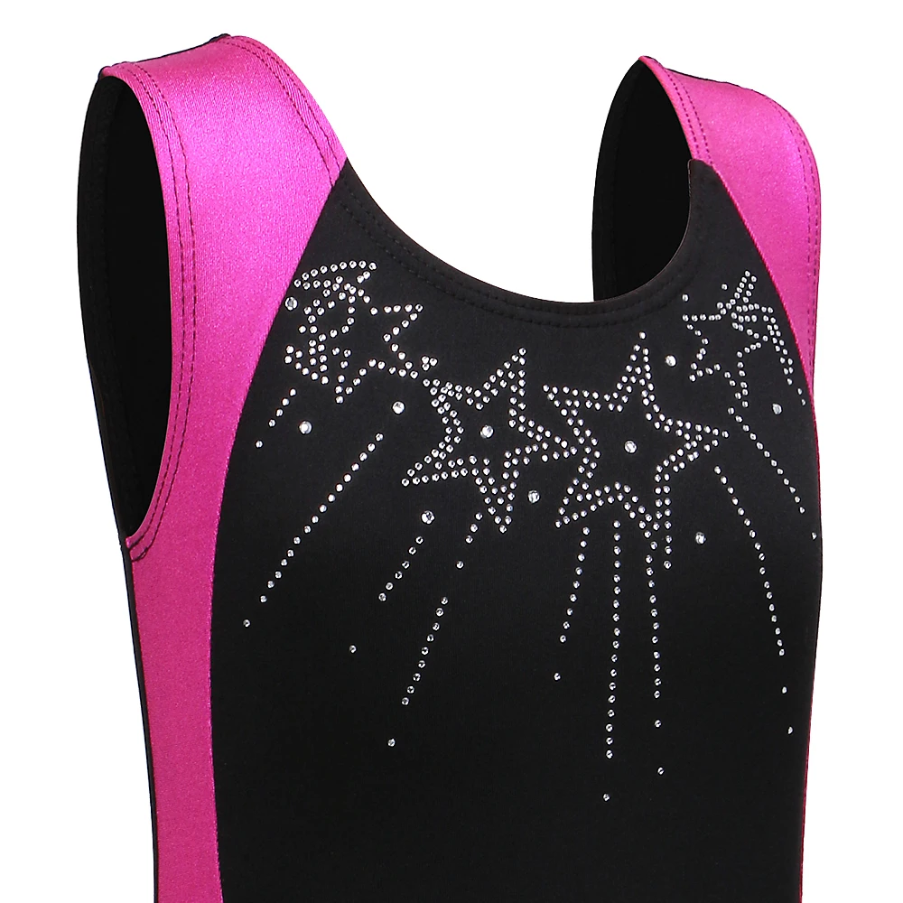 

BAOHULU Ballet Dance Leotards kids Sleeveless Gold Stars Gymnastics Dancing Costume Girls High Quality Ballet Leotard