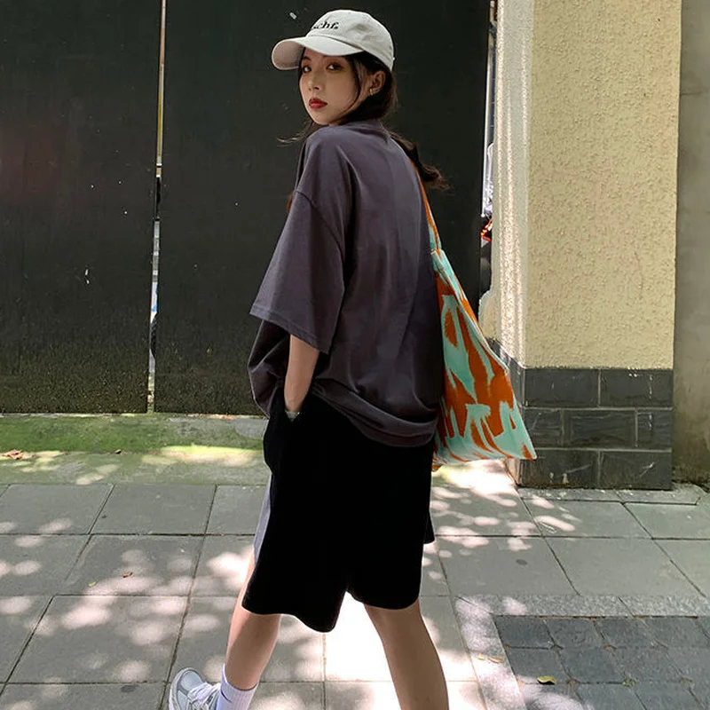 

NEW Wide Leg Pants Women Casual Solid College Sweet Knee-length Autumn Loose NEW All-match Fashion Breathable Korean Simple Clas