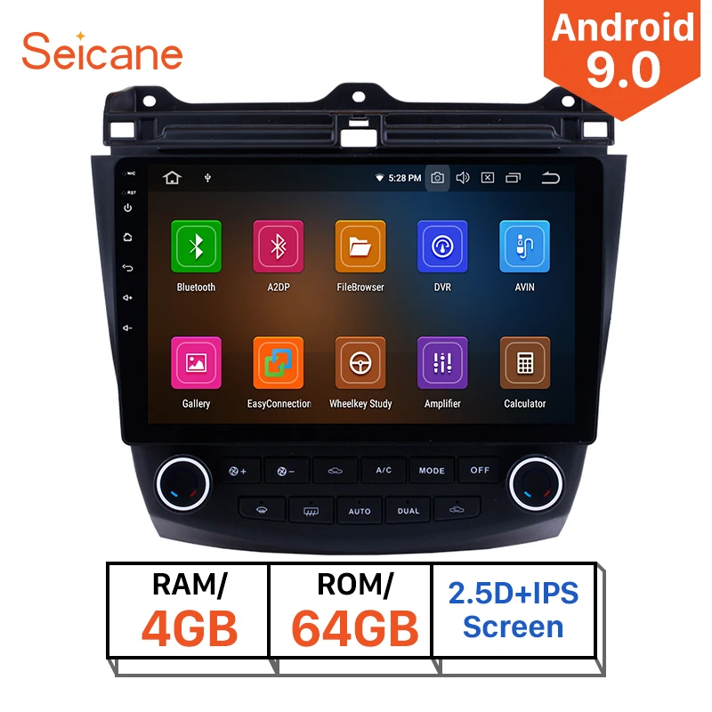 

Автомобильный мультимедийный проигрыватель Seicane, Android 10,0, GPS, автомобильное радио, аудиосистема Для Honda Accord 7, 2003, 2004, 2005-2007, 8-ядерный, FM радио IPS