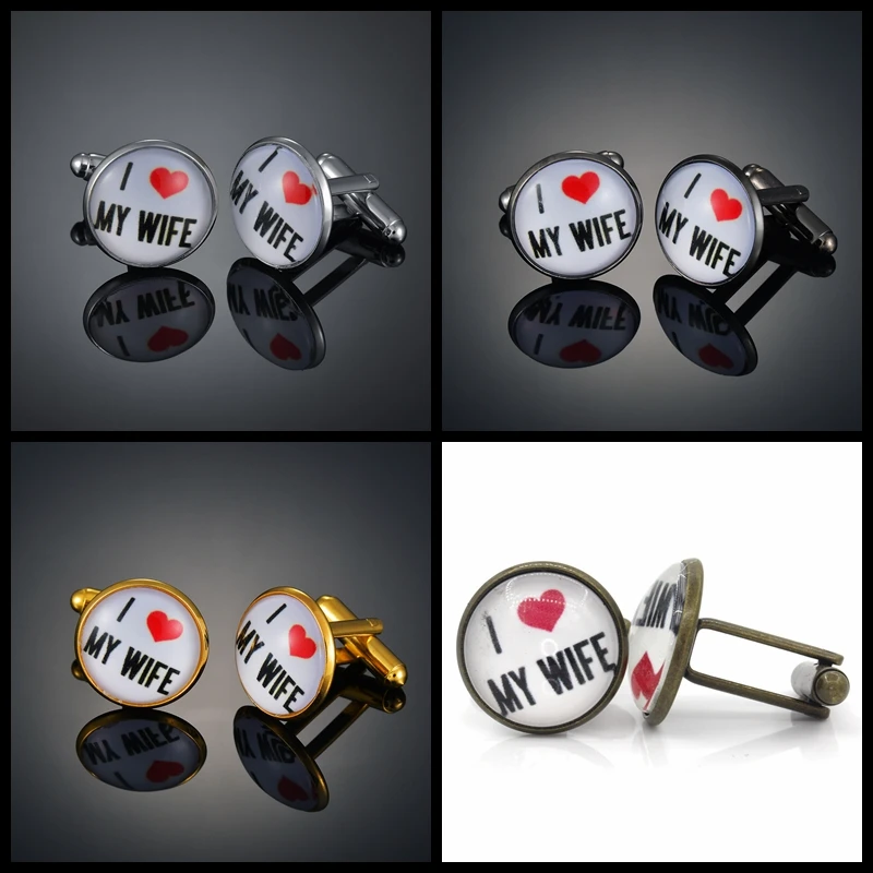 Мужские французские запонки из меди и стекла в четырех цветах | Украшения