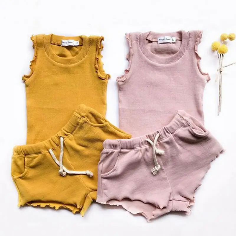 

Newborn Toddler Kids Baby Girls Outfit Set Tees T-shirt Top+Short Pants Clothes