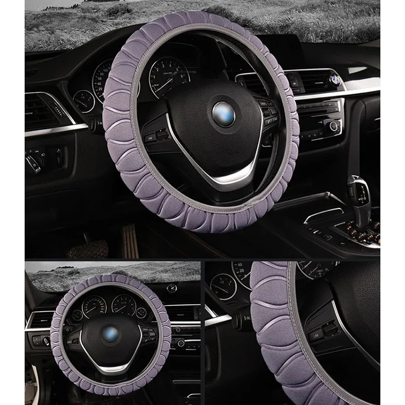 Чехол рулевого колеса автомобиля плетеная ручка руля ледяного шелка губка