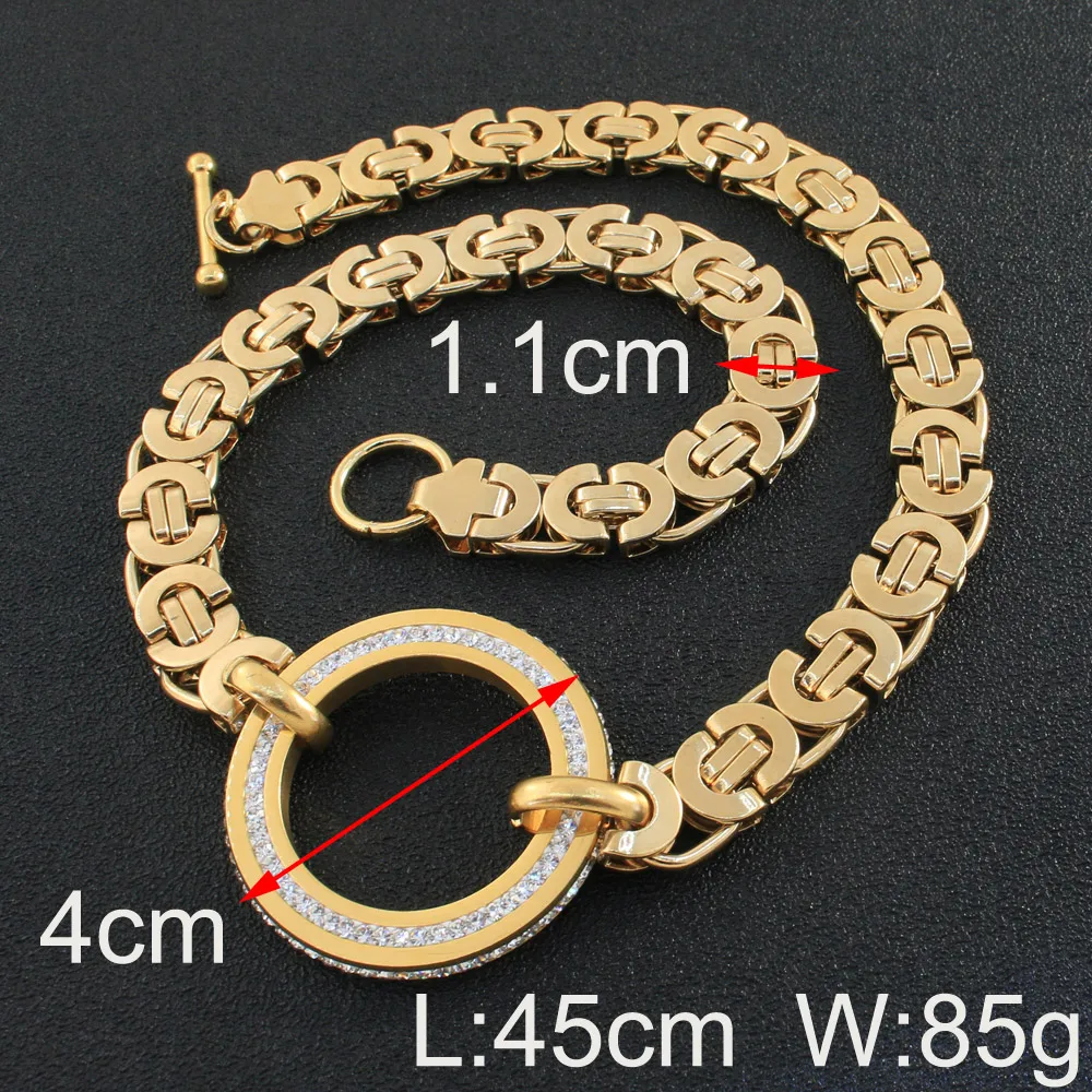 Модные ювелирные изделия из нержавеющей стали для женщин и мужчин большая