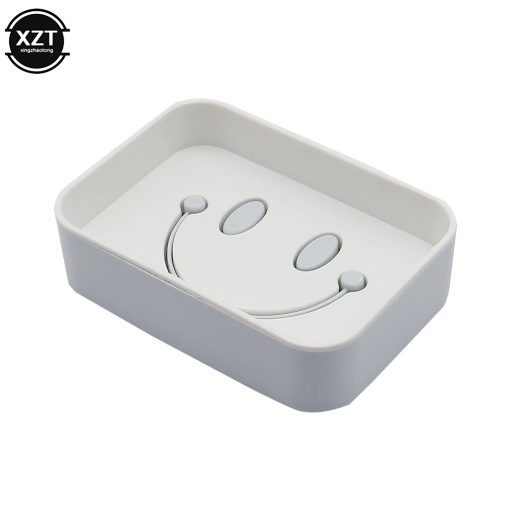 Двухслойная дренаж для мыла Smiley Face Коробка ванной комнаты держатель | Дом и сад