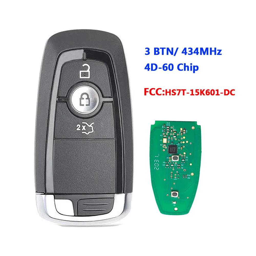 

ID49 434Mhz 3B Smart Proximity Key For Ford Mondeo Mustang Fusion F-250 F-350 F-450 F-550 2017