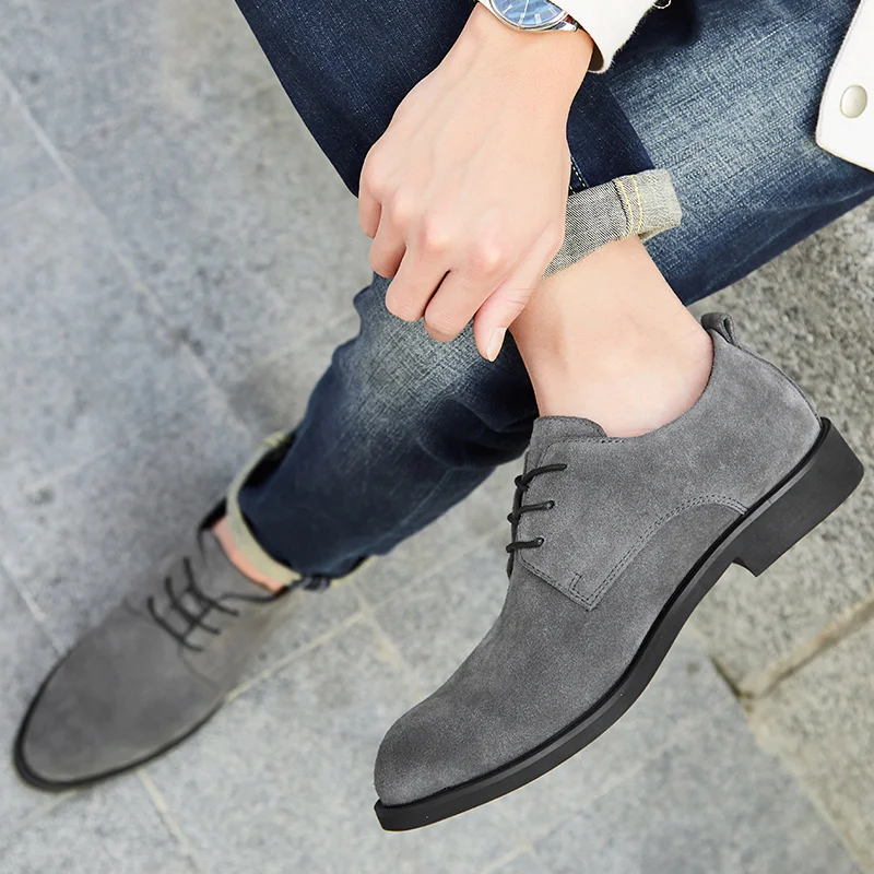 Мужская обувь Обувь из коровьей замши Брендовая модная деловая повседневная