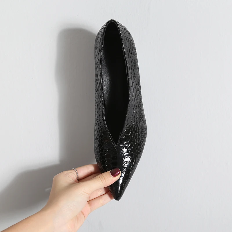 

Crocodile Pattern Designer Ladies Shoes Fashion Pointed Woman Shoes High Heels Sexy black heels Womans Pumps talon femme