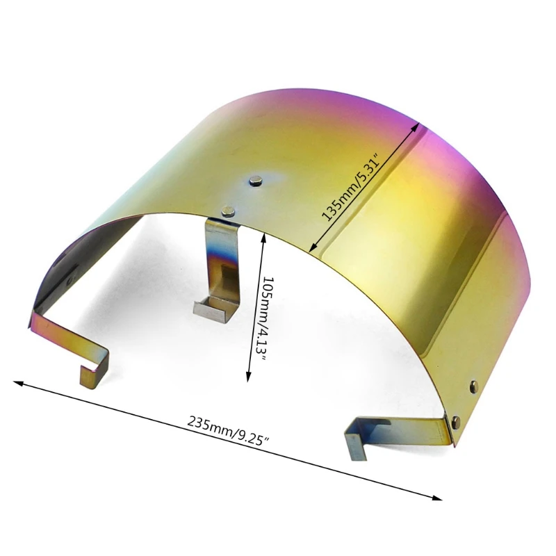 

Racing Car Cold Air Intake Cone Air Filter Cover Heat Shield For 2.5-3.5'' Neck