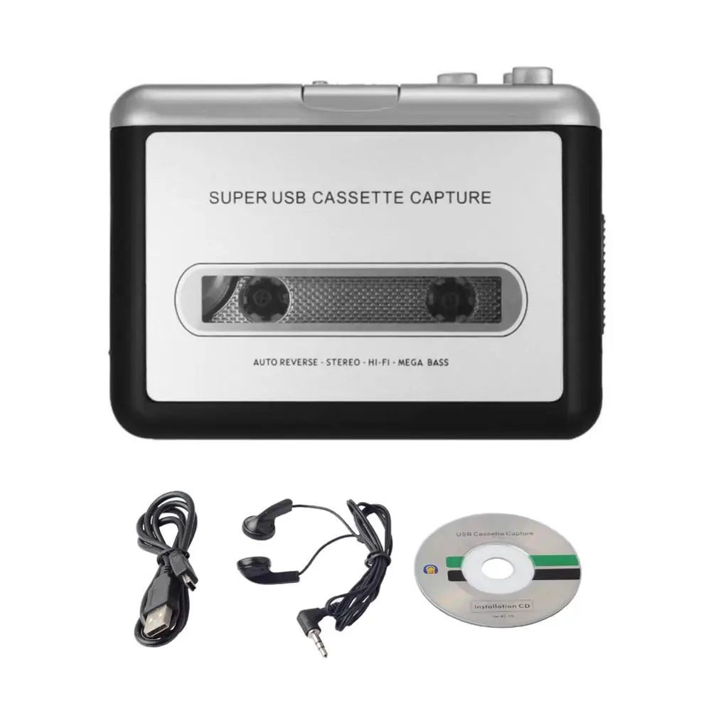 Портативный USB Кассетный плеер рекордер лента для MP3 конвертировать музыку на ленте на ПК кассеты в MP3 конвертер аудио кассетный плеер
