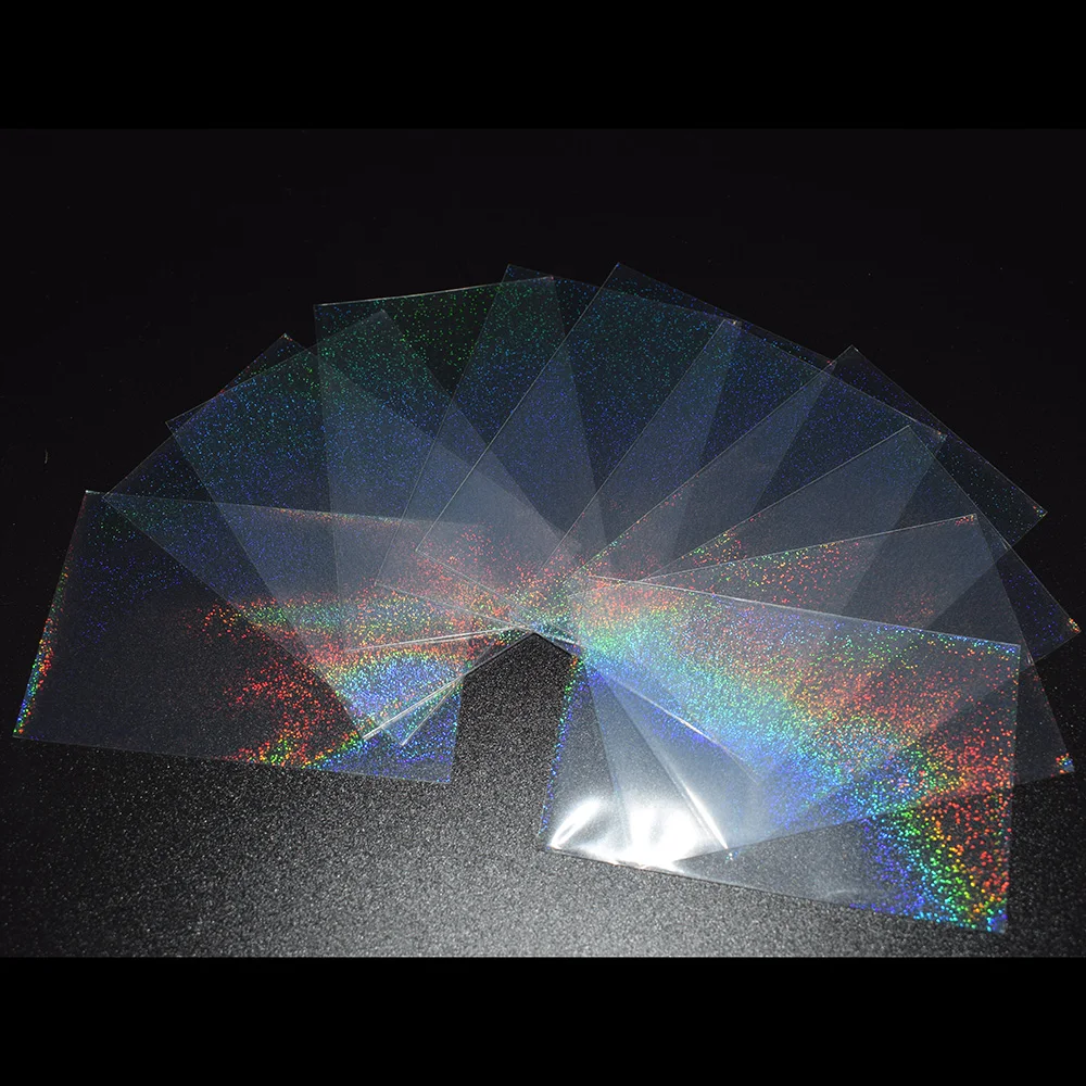 200pcs 57x87mm Unseal Flash Small Cards Transparent Laser Clear Sleeves Idol Photo Protector Trading Shield Cover | Спорт и