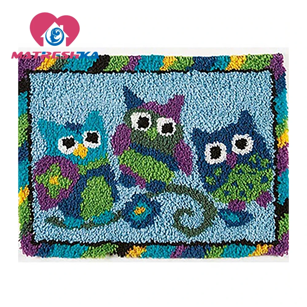 Крюк с защелкой ковер комплекты коврик совами вышивка крючок для вышивания