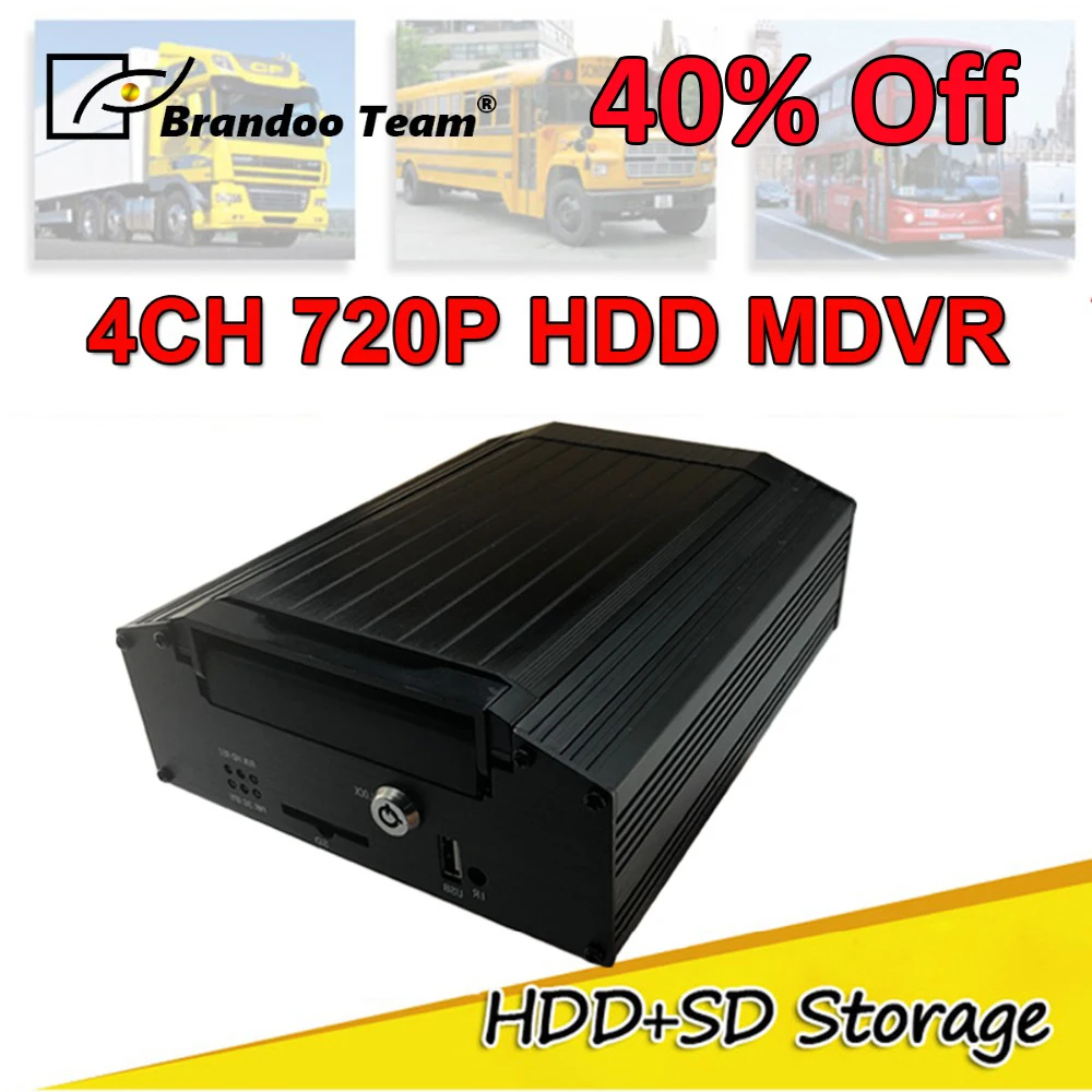 4CH 720P HDD Автомобильный видеорегистратор Мобильный видеорегистратор AHD видео аудио рекордер 4 канала dvr video registar