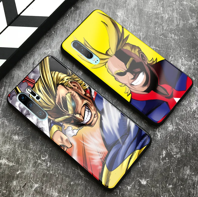 Мягкий силиконовый стеклянный чехол для телефона All Might Toshinori Yagi huawei honor v mate p 9 10 20 30 - Фото №1