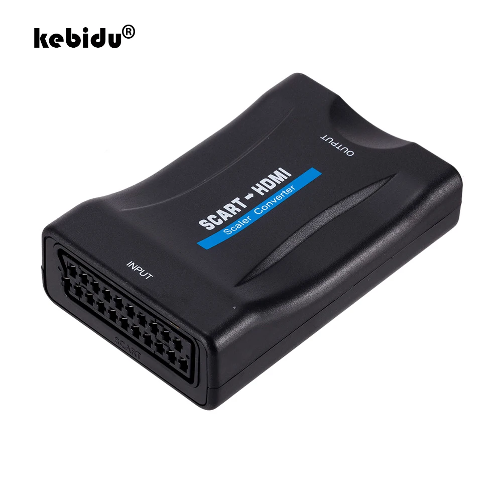 Аудиоадаптер 1080P HDMI совместим с SCART и Scart на совместимый конвертер для смартфона HD