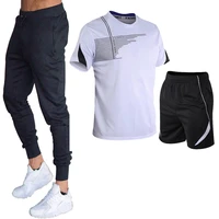 3 piece sets compression suits mens quick dry set clothes sport running mma jogging gym work out fitness tracksuit clothing