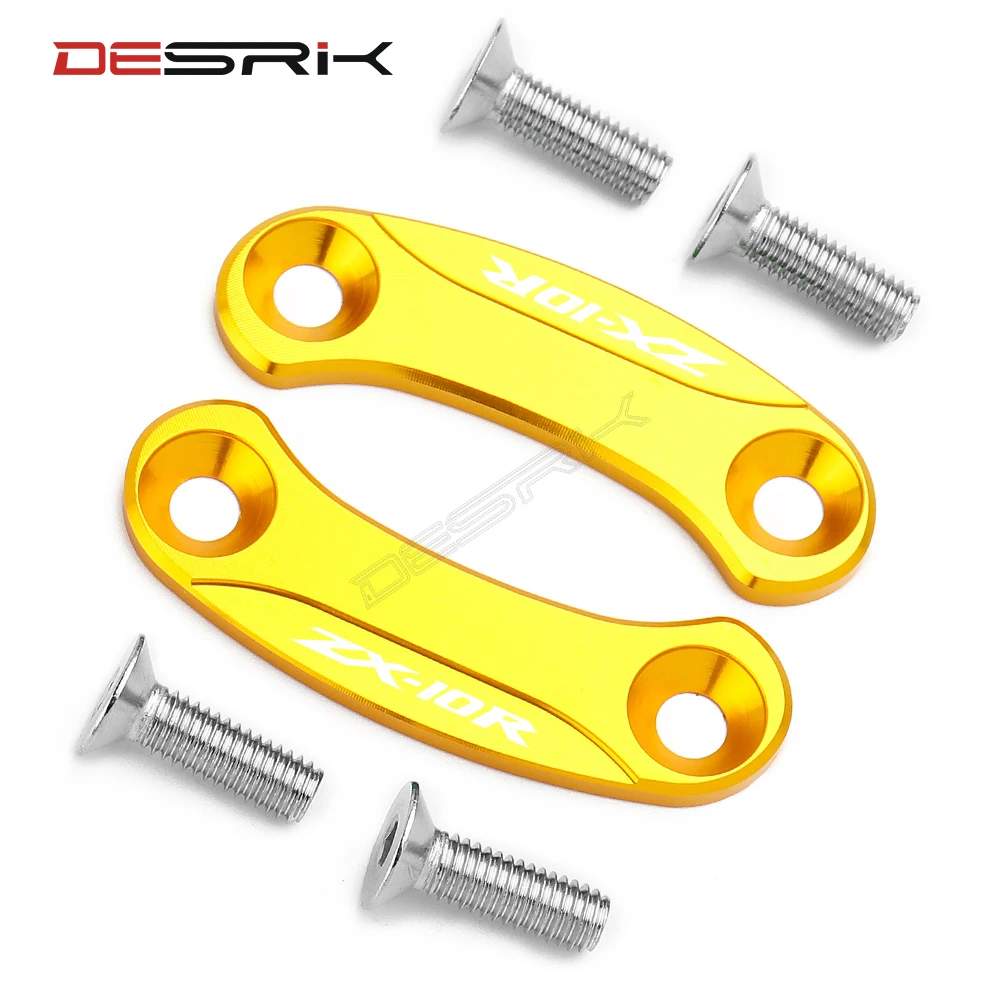 

Mirror Hole Cover Motorcycle CNC Windscreen Windshield Driven Mirror Eliminators Cap For Kawasaki ZX-10R ZX 10R 2016 2017