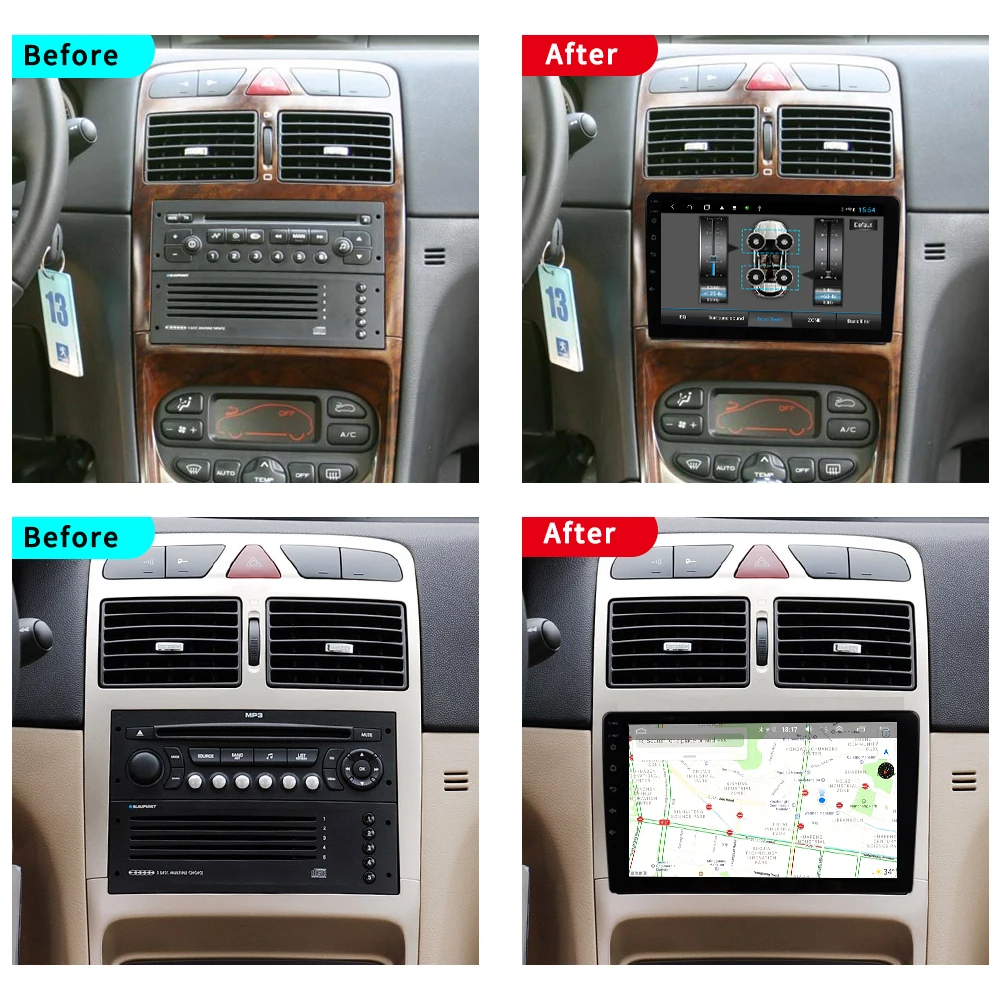 EKIY 9 ''IPS 2Din Android 8 1 автомобильный DVD плеер GPS навигация Мультимедиа для Peugeot 307 307CC