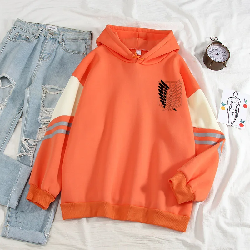 

2020 Hot Japanese Anime Graphic Hoodies Men Kawaii Naruto One Piece Demon Slayer Attack on Titan Harajuku Sweatshirt Unisex Male