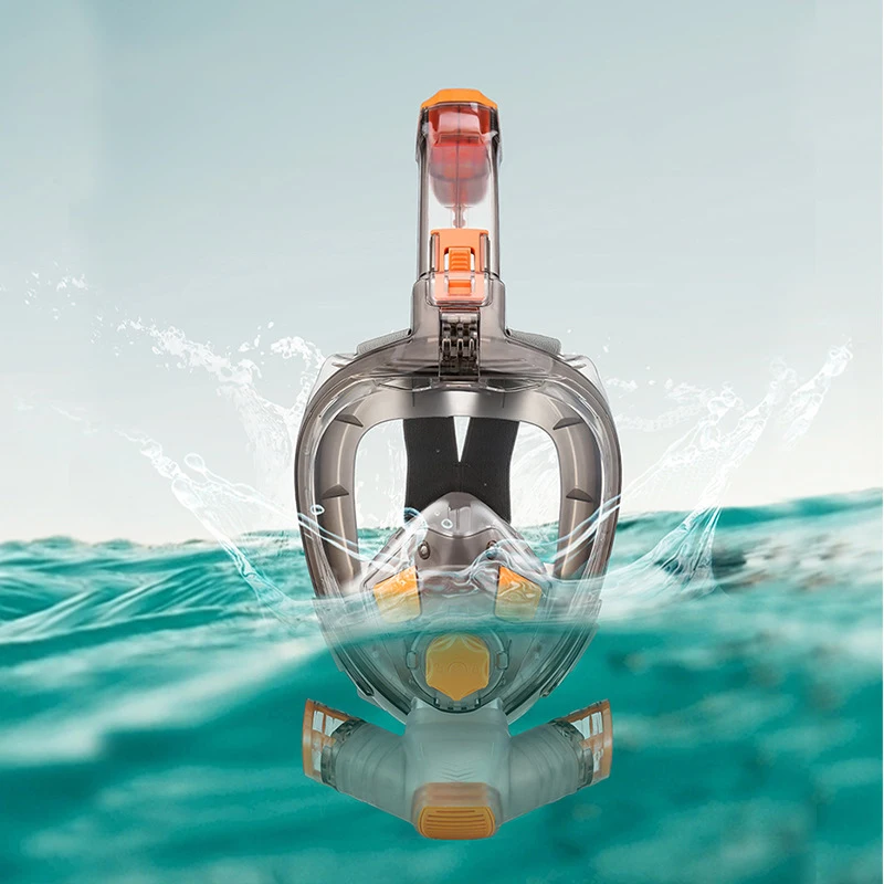 

Маска для подводного плавания на все лицо, незапотевающие складные прозрачные очки для подводного плавания с широким обзором, для взрослых ...