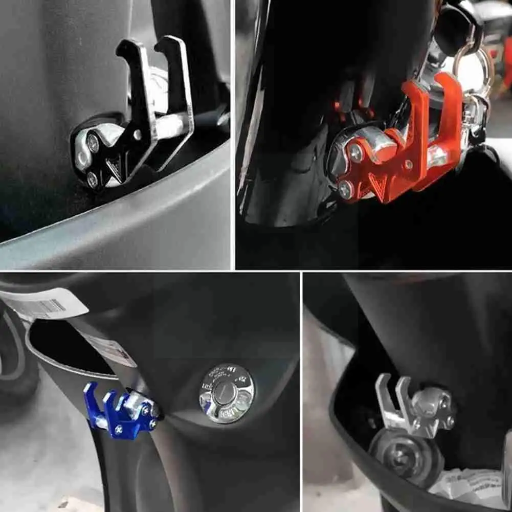 

Helmet Hanger Hook Aluminum Alloy Universal Holder Color Bag Bottle Helmet Hook Random Carry Hanger Motorcycle V4A7