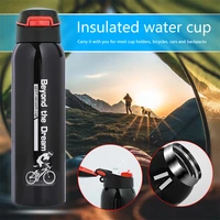 stainless steel vacuum thermos cup outdoor cycling household insulated water cup straw drop proof insulation cold preservation