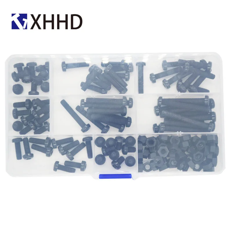 Черные нейлоновые винты M5 с крестообразной головкой круглые пластиковые